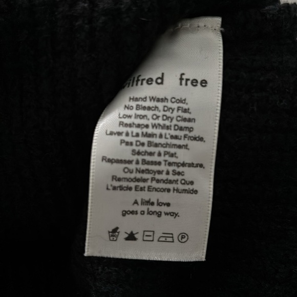 Wilfred Free, XS, 100% Merino Wool Long Black Turtleneck - Picture 10 of 11